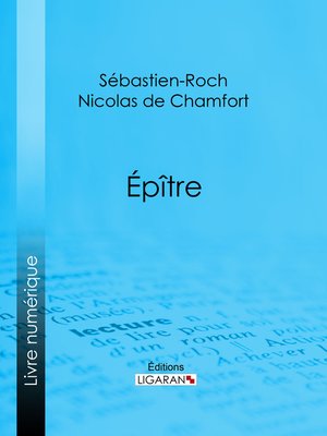 cover image of Épître
